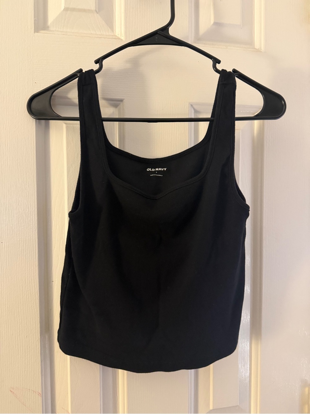Old Navy Black Ribbed Scoop Tank